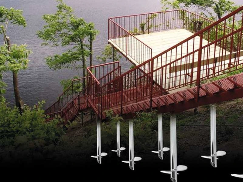 Helical Deck Pier Installation in Greenville, MS